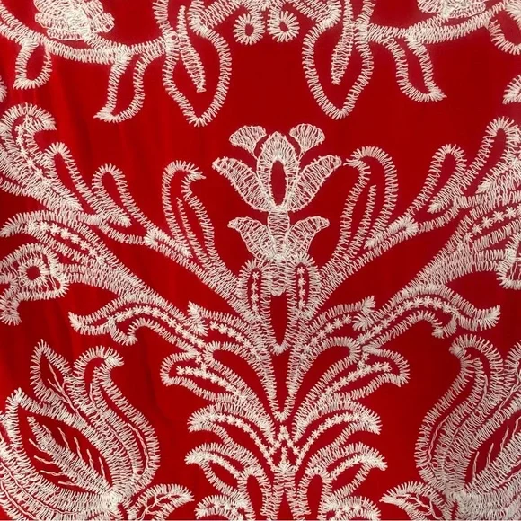 Sanctuary Embroidered Red & White Top โ Size Small - Picture 4 of 6
